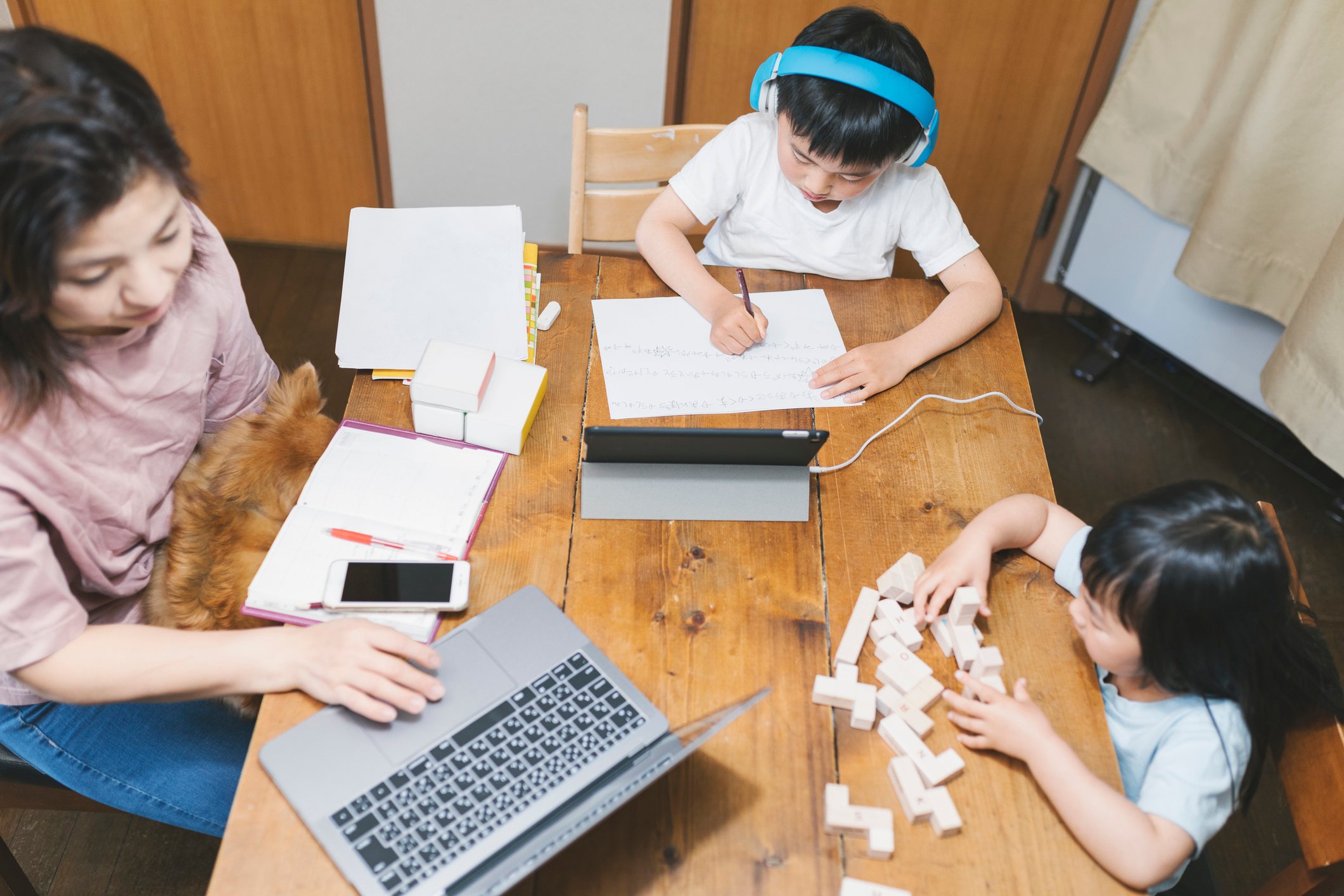 Family Working from Home